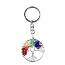 7 Chakra Stone Tree of Life Porte-clés